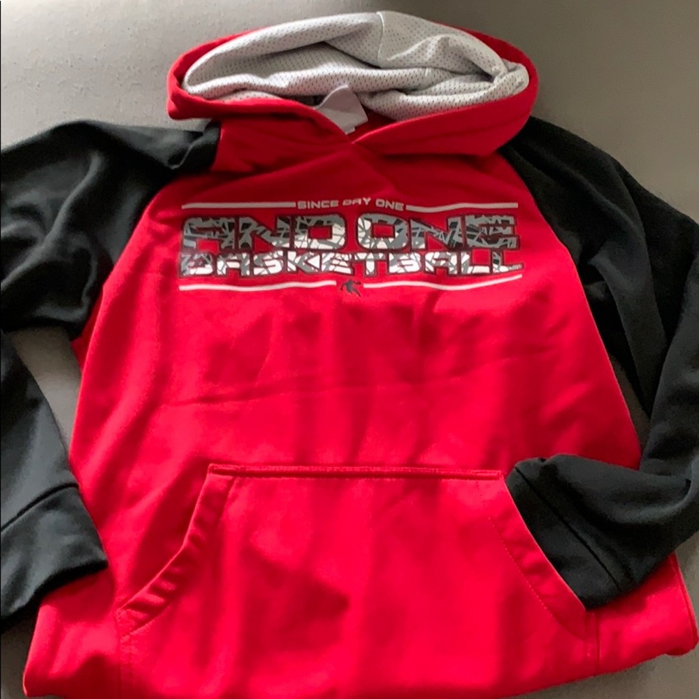 And 1 red and black hoodie